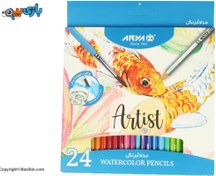 تصویر مداد آبرنگی 24 رنگ آریا Arya 3088 Arya 3088 24 pieces Watercolor Pencil