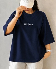 تصویر تیشرت لانگ زنانه home نخ پنبه درجه یک رنگ سبز 