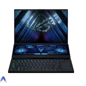 تصویر لپ تاب 16 اینچی گیمینگ ایسوس مدل ROG Zephyrus Duo 16 GX650PY-ED ROG Zephyrus Duo 16 GX650PY R9 7945HX 32GB 2TB SSD 16GB RTX 4090 WQXGA Laptop