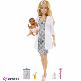 تصویر عروسک باربی دکتر مدل Doll Mattel Barbie Doctor 30 Cm - زمان ارسال 15 تا 20 روز کاری 