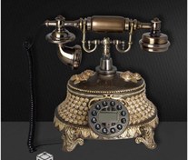 تصویر تلفن سلطنتی رومیزی گلدن گیفت مدل 1112 