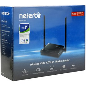 تصویر مودم روتر نتربیت مدل ND-4230N +ADSL2 با ۲ آنتن 