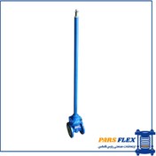 تصویر شیر فلکه زبانه لاستیکی دسته بلند 4 اینچ 