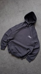 تصویر هودی طوسی STWD 3 نخ پنبه قواره باکسی کد HOD0002 - XL 