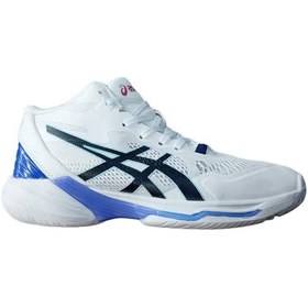 تصویر کفش والیبال اسیکس اسکای الیت سفید آبی Asics Sky Elite ff 2 White Blue 