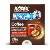 تصویر کاندوم فوق العاده نازک و تاخیری کدکس مدل Cofee بسته 3 عددی Kodex Nach Condom Cofee Delay 3pcs