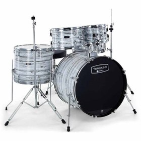 تصویر Mapex Tornado Studio Full Drum Kit – White 