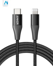 تصویر کابل تایپ سی به لایتنینگ 90 سانتی متری انکر Anker PowerLine+ II USB-C to Lightning Cable - مدل A8652 