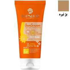 تصویر کرم ضد آفتاب SPF90 رنگی مناسب برای انواع پوست حجم 50 میلی لیتر تاپ شاپ بژ تیره ا Topshop Colored Sun Screen Spf 90 For All Skin Types 50ml Topshop Colored Sun Screen Spf 90 For All Skin Types 50ml