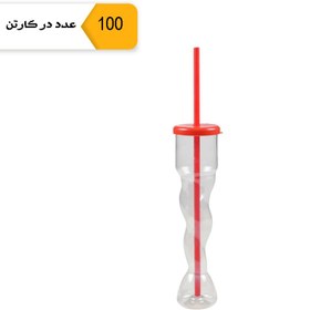 تصویر ظرف شیک نوتلا درب پرسی با نی 