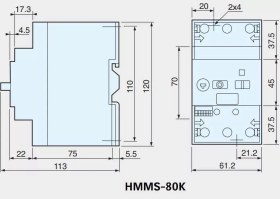 تصویر کلید حرارتی 40 الی 63 آمپر هیوندای کلید حرارتی HMMS 80K