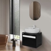 تصویر ست کابینت روشویی آزالیا مدل ellipse11 به همراه آینه 
