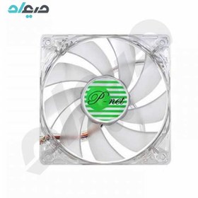 تصویر فن کیس تخلیه هوا 12*12 شیشه‌ای چراغ‌دار پی‌نت P-net Fan case 12*12