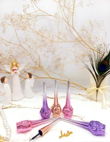 تصویر خط چشم مویی طرح گل رز 