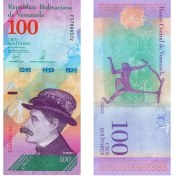تصویر اسکناس 100 بولیوار ونزوئلا 2018 Venezuela 100 Bolivar Soberano Banknote, 2018