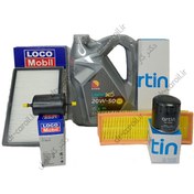 تصویر پکیج استاندارد روغن موتور ریسان | پژو 405، پرشیا، سمند XU7 با صافی فلزی بنزین 