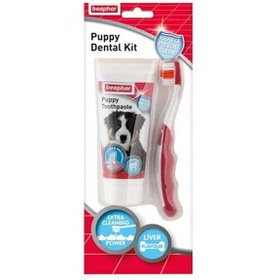 تصویر ست مسواک و خمیر دندان بیفار مخصوص توله سگ ا Beaphar Toothpaste Puppy Beaphar Toothpaste Puppy