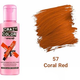 تصویر رنگ فانتزی کریزی‌کالر شماره 57 (Coral Red) Crazy Color Shampoo Color Coral Red-100ml