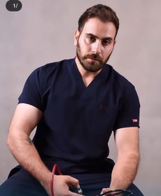 تصویر اسکراب شلوار یوفلکس سرمه ای U_flex