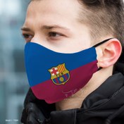 تصویر ماسک 3 لایه با قابلیت تعویض فیلتر طرح بارسلونا T004 