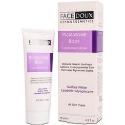 تصویر کرم ضد لک و روشن کننده بدن فیس دوکس پیگمازوم 75 میل Facedoux Pigmasome Body Lightening Cream 75ml