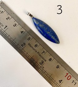 تصویر پلاک گردنبند لاجورد - عدد۳ 