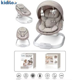 تصویر تاب و گهواره برقی کیدیلو Kidilo مدل Deluxe 4in1 - کرم 