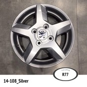 تصویر رینگ فابریک سایز۱۴ (۱۰۸×۴) نقره‌ای شمشیری (اروند) Original wheel size 14"(4×108)