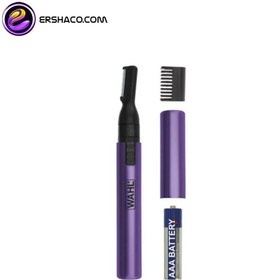 تصویر تریمر موزن زنانه مخصوص ابرو ، زیربغل ، موهای صورت و نواحی بیکینی وال Wahl Clean and Confident Precision Detailer Purple 5640-100 