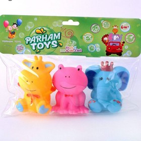 تصویر پوپت حمام حیوانات 3 عددی 