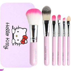 تصویر ست برس آرایشی هلو کیتی مدل zfr3020 مجموعه 6 عددی 