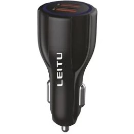 تصویر شارژر فندکی لیتو مدل LC-C4 به همراه کابل Leitu LC-C4 Car Charger With