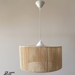 تصویر لوستر مکرومه استوانه ای قطر ۴۰ |مدل سپیدار 