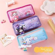 تصویر جامدادی برزنتی فانتزی طرح کرومی با آویز سیلیکونی 