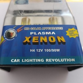 تصویر لامپ زنون خودرو ایگل مدل H4 12 V 100 W Plasma Xenon Super Yellow ساخت کره 