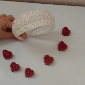 تصویر تل مو خامه دوزی - خامه دوزی / مشکی 