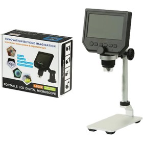 تصویر میکروسکوپ دیجیتال مدل G600 با پایه فلزی و نمایشگر ۴٫۳ اینچ 