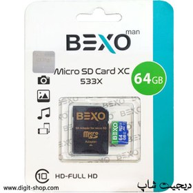 تصویر رم میکرو 64 گیگ بکسو مدل 533X Bexo Memory Card 64GB - 533X