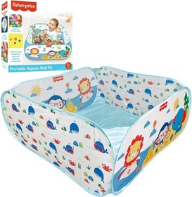 تصویر استخر توپ بازی کودک فیشر پرایش Fisher Price - همراه با ۲۵ توپ رنگی و کیف حمل + ارسال رایگان + هدیه 