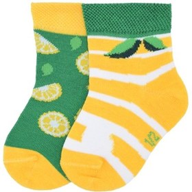 تصویر جوراب مکمل بچگانه طرح لیمو پاآرا Children's complementary socks with Paara lemon design