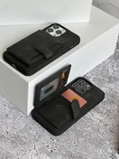 تصویر قاب گوشی چرمی جاکارتی اپل مدل Edmonds مناسب آیفون ۱۳ 