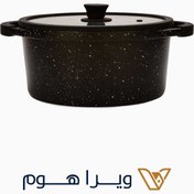 تصویر قابلمه سایز 20 زرساب طرح مونارک پلاس مشکی 