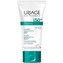 تصویر فلوئید ضد آفتاب بی رنگ اوریاژ +SPF50 مدل Hyseac حجم 50 میلی لیتر 