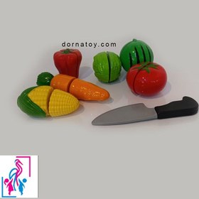 تصویر اسباب بازی میوه و سبزیجات برشی زینگو 