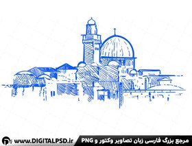 تصویر دانلود وکتور لایه باز قدس وکتور بیت المقدس 