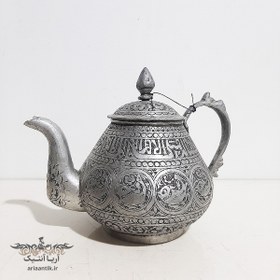 تصویر قوری مسی قلمکاری 