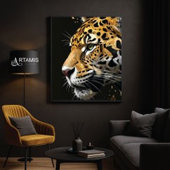 تصویر تابلو دکوراتیو پلنگ طلایی H2 