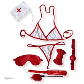 تصویر ست کاستوم پرستاری و اکسسوری ۸ تکه کد ۱۳ 