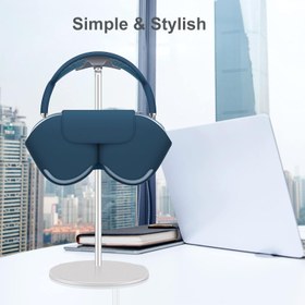 تصویر Headphone Stand Aluminum Headset Holder with Solid Base for Desk Compatible with AirPods Max Beats Bose BampO Sony Sennheiser etc (Silver) - ارسال 15 الی 20 روز کاری 