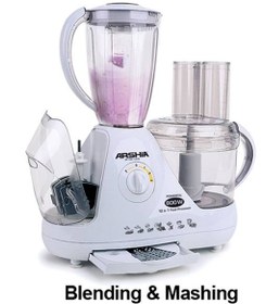 تصویر غذاساز ۱۲ کاره عرشیا مدل FP133-1378 Arshia 12-function food processor, model FP133-1378